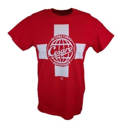 Load image into Gallery viewer, Cesaro International Superpower WWE Mens Red T-shirt
