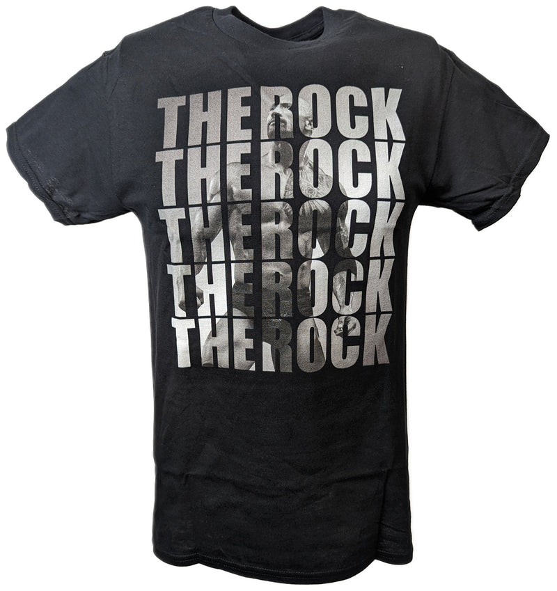 Load image into Gallery viewer, The Rock Repeat WWE Mens Black T-shirt
