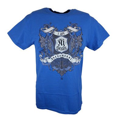 Load image into Gallery viewer, I Am AJ Styles Crest WWE Mens Blue T-shirt
