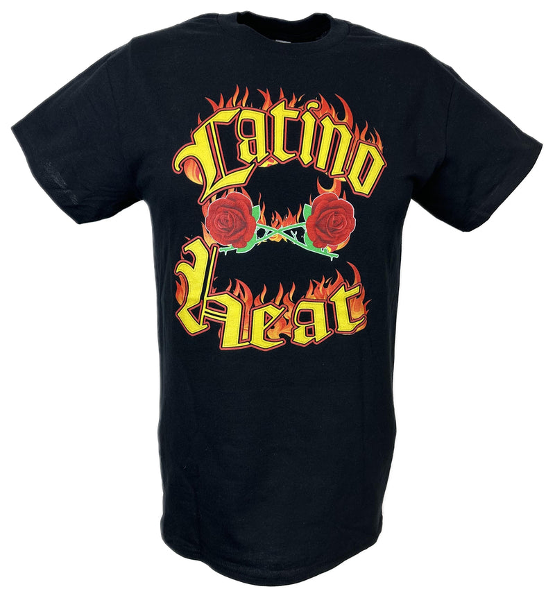 Load image into Gallery viewer, Eddie Guerrero Latino Heat Caliente Fire Roses Mens Black T-shirt
