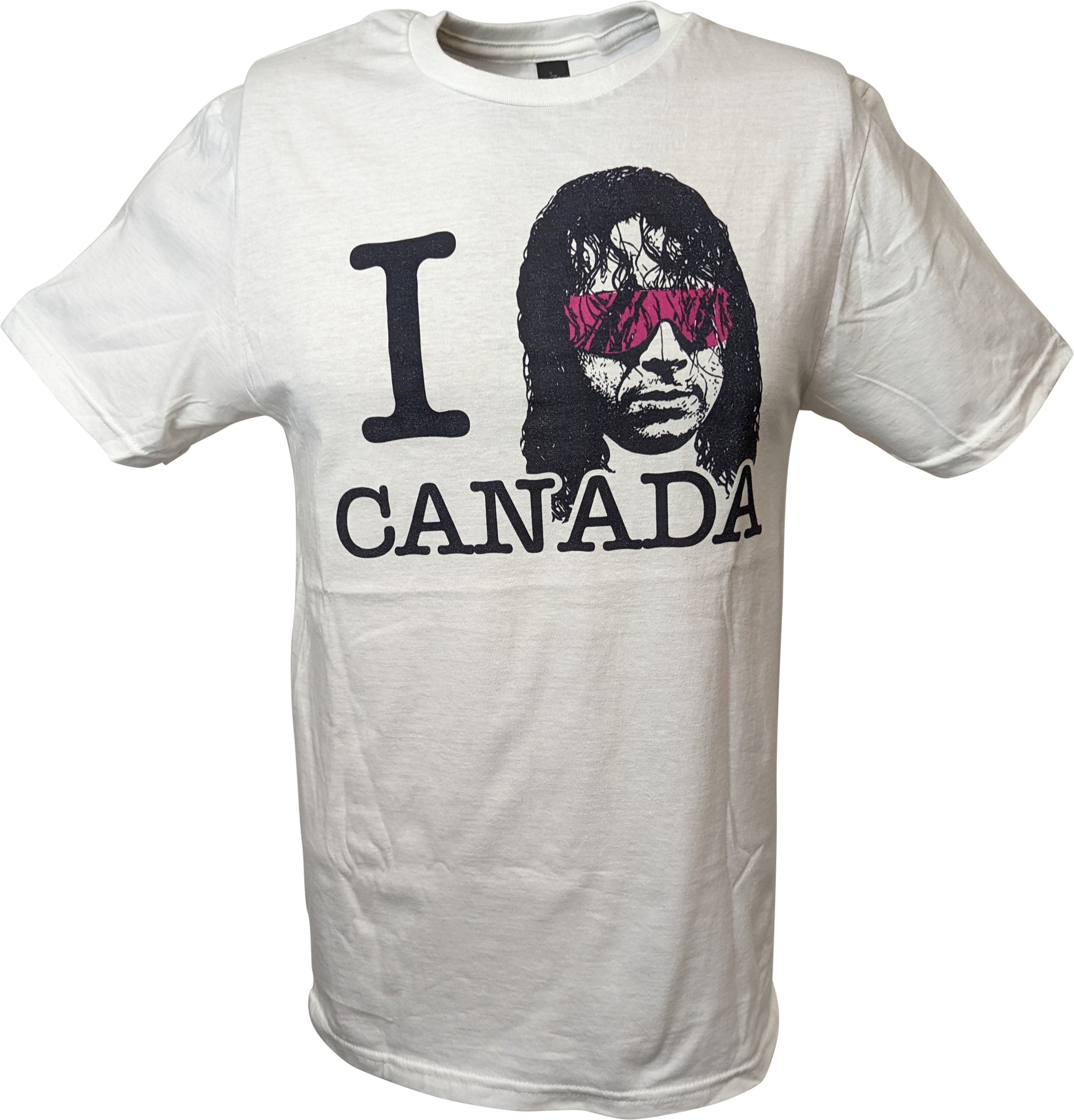 Bret Hart I Heart Canada White T-shirt