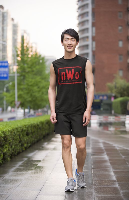 nWo New World Order Red Logo Muscle Sleeveless T-shirt New