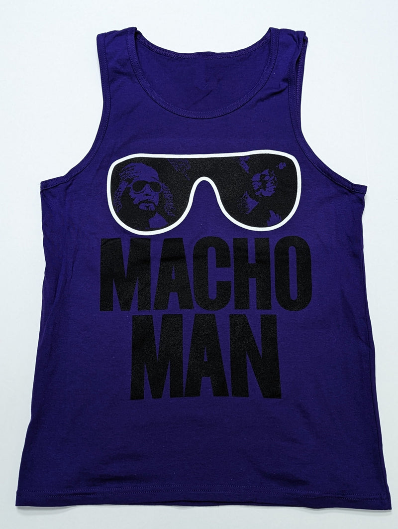 Load image into Gallery viewer, Macho Man Randy Savage Purple Sunglasses Mens Tank Top Shirt
