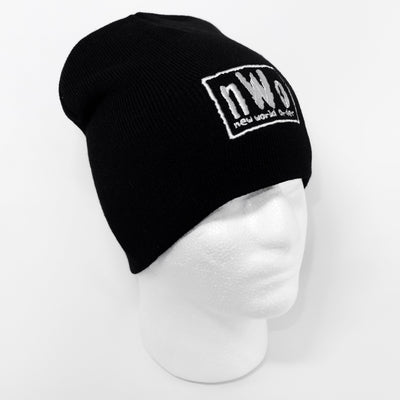 nWo New World Order White Logo WCW Beanie Cap Hat NEW