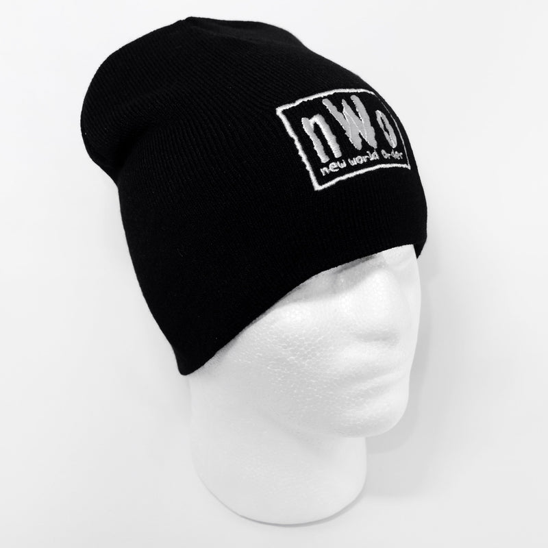Load image into Gallery viewer, nWo New World Order White Logo WCW Beanie Cap Hat NEW
