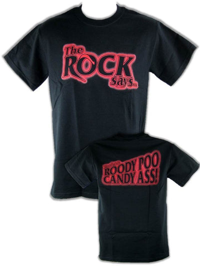 The Rock Says You're A Roody Poo Candy Mens Black T-shirt