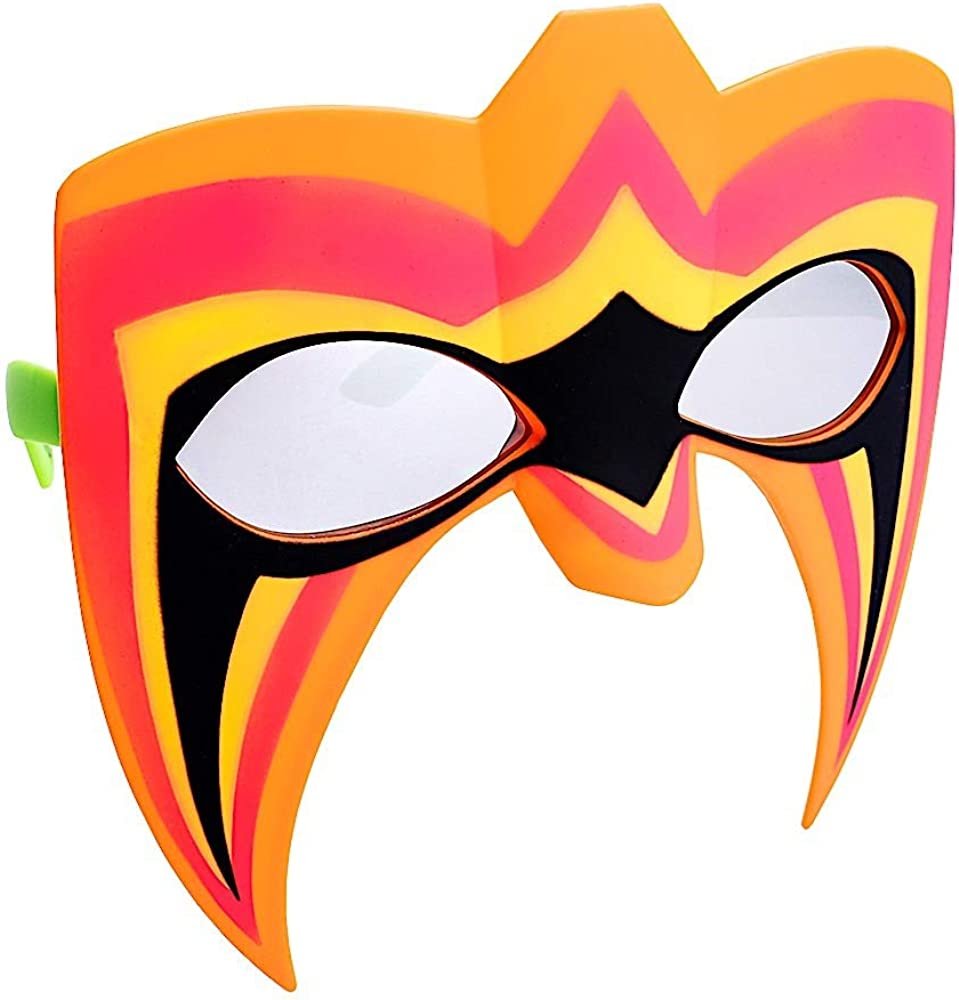 Sun-Staches Officially Licensed WWE Ultimate Warrior Sunglasses Orange, Red, Yellow, Black, Green, Standard
