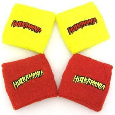 Hulk Hogan HULKAMANIA Red or Yellow Wristbands Set