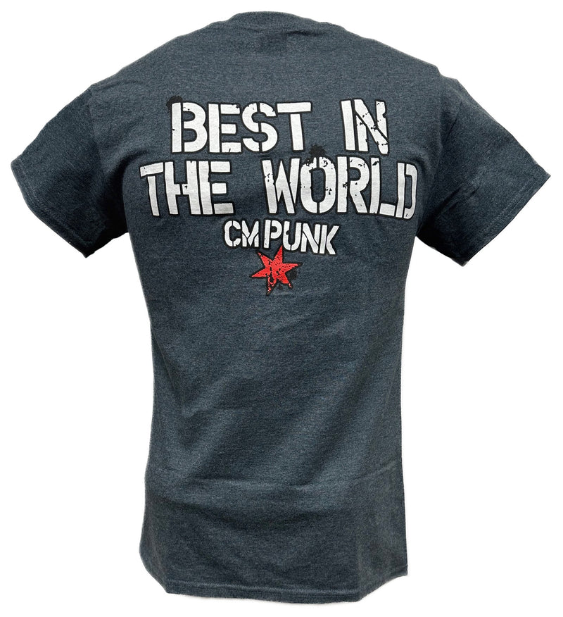 Load image into Gallery viewer, In CM Punk We Trust Best In the World Mens Gray T-shirt
