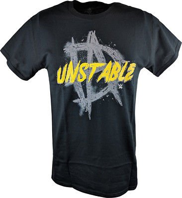 Dean Ambrose Unstable WWE Mens Black T-shirt