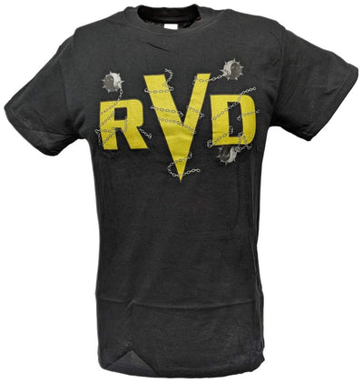 RVD Rob Van Dam Ball and Chain Dragon Mens Black WWF T-shirt