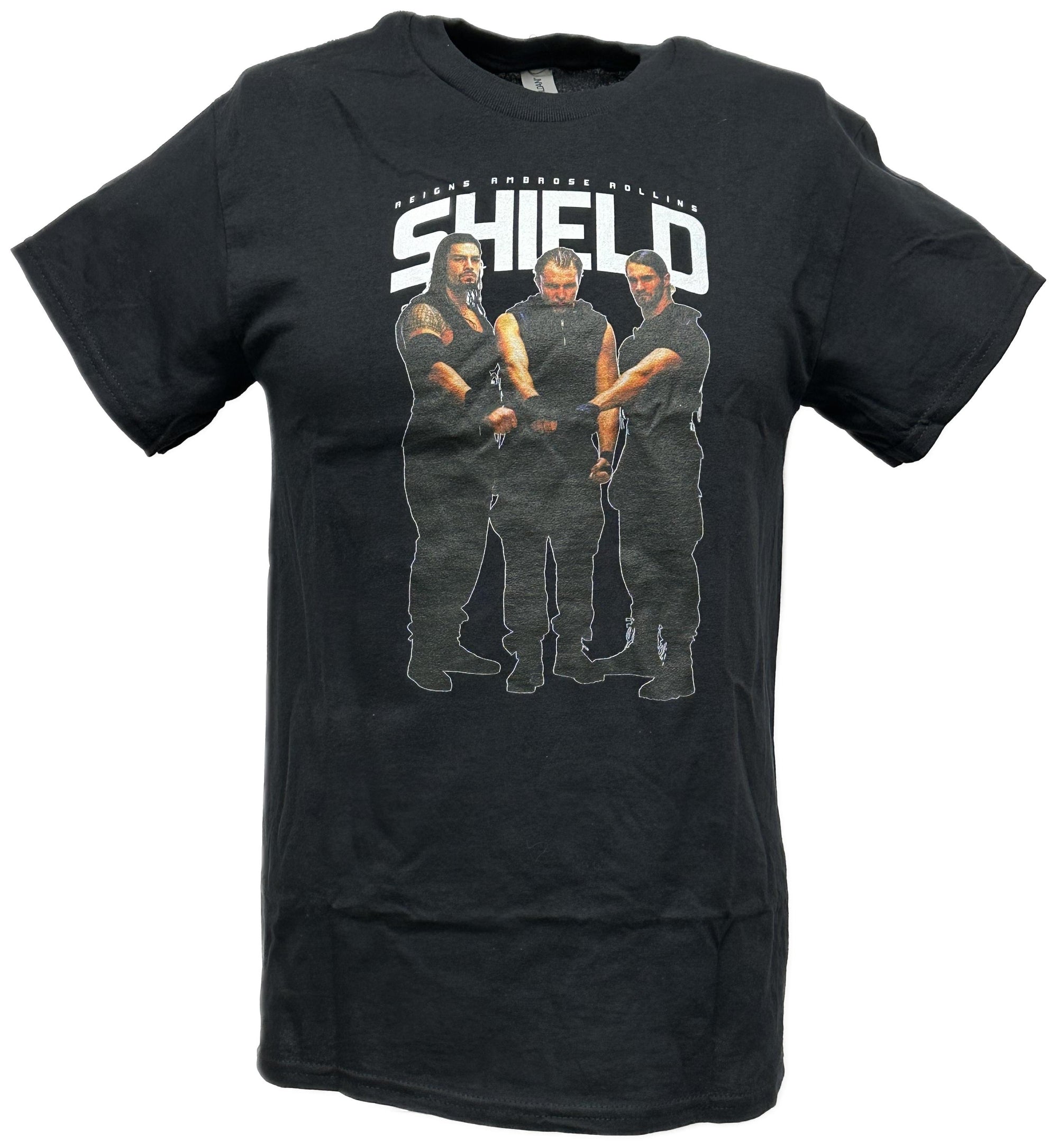 The Shield Roman Reigns Seth Rollins Dean Ambrose Kids Boys Youth Black T-shirt WWE