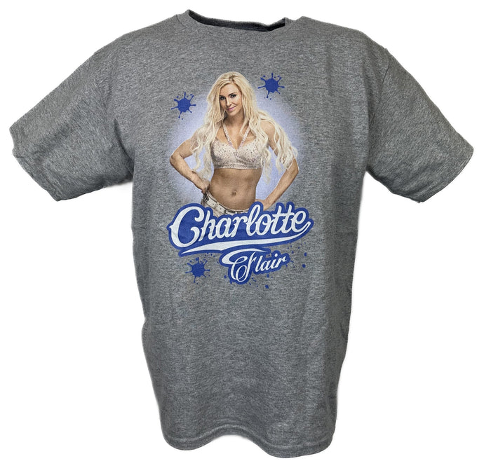 Charlotte Flair Pose WWE Youth Kids Grey T-shirt