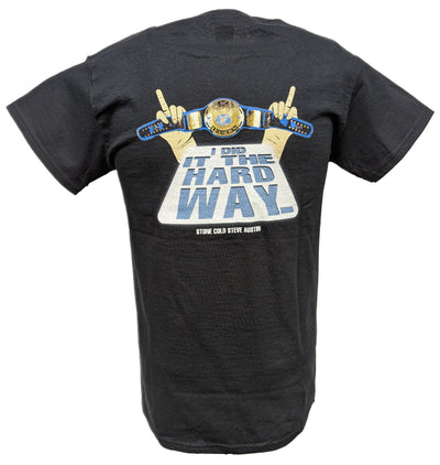 Stone Cold Steve Austin 3:16 Hard Way Mens Black WWF T-shirt - Extreme  Wrestling Shirts