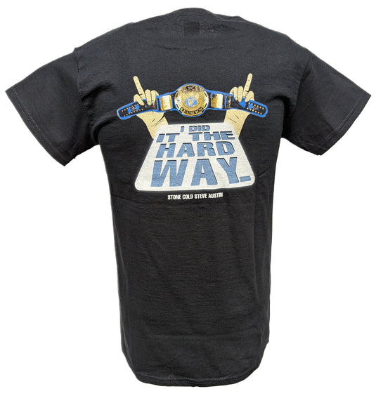 Stone Cold Steve Austin 3:16 Hard Way Mens Black WWF T-shirt