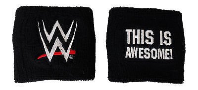 WWE This Is Awesome 2 piece Black Wristbands Set