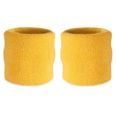 2 piece Yellow Wristbands Set