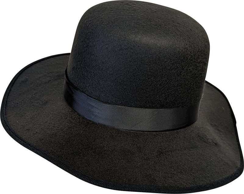 Load image into Gallery viewer, Large Oversized Round Felt Black Hat for Undertaker Costume

