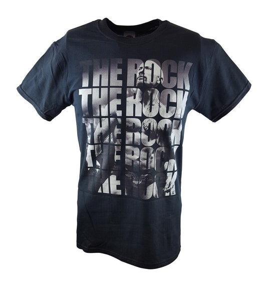 The Rock Repeat WWE Mens Black T-shirt