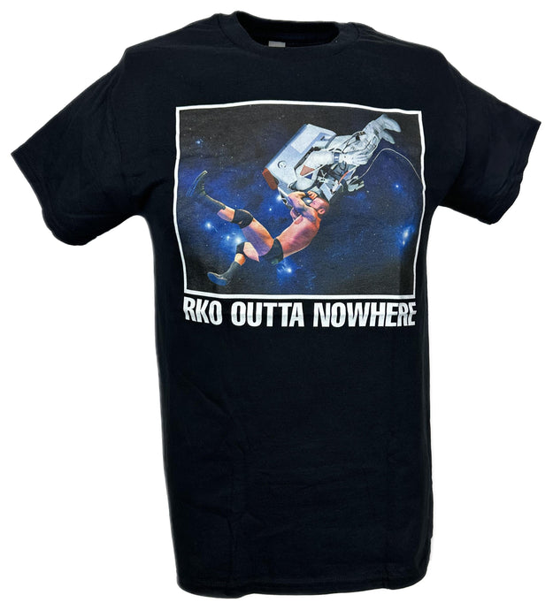Randy Orton RKO Outta Nowhere Astronaut WWE Mens Black T-shirt