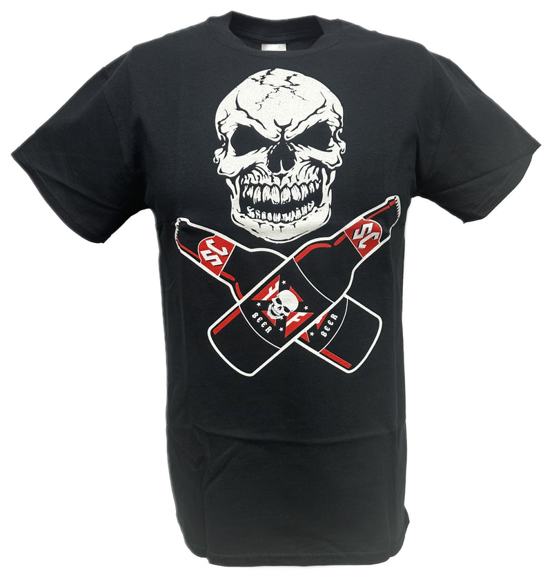 Load image into Gallery viewer, Stone Cold Steve Austin Drink Beer Skull Flag Mens Black T-shirt
