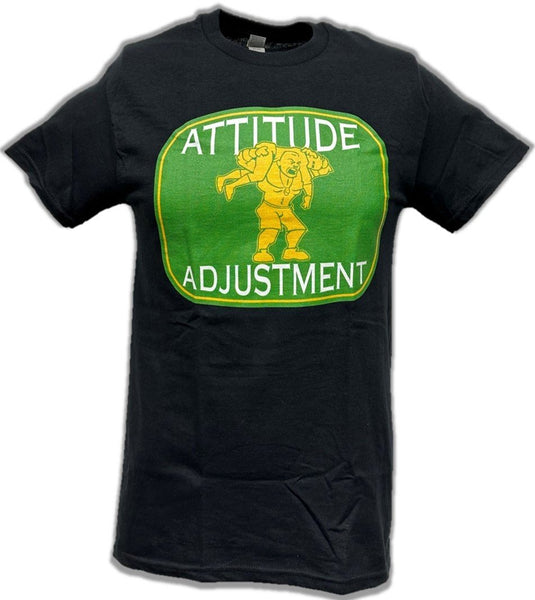 John Cena Attitude Adjustment Mens Green Logo Black T-Shirt