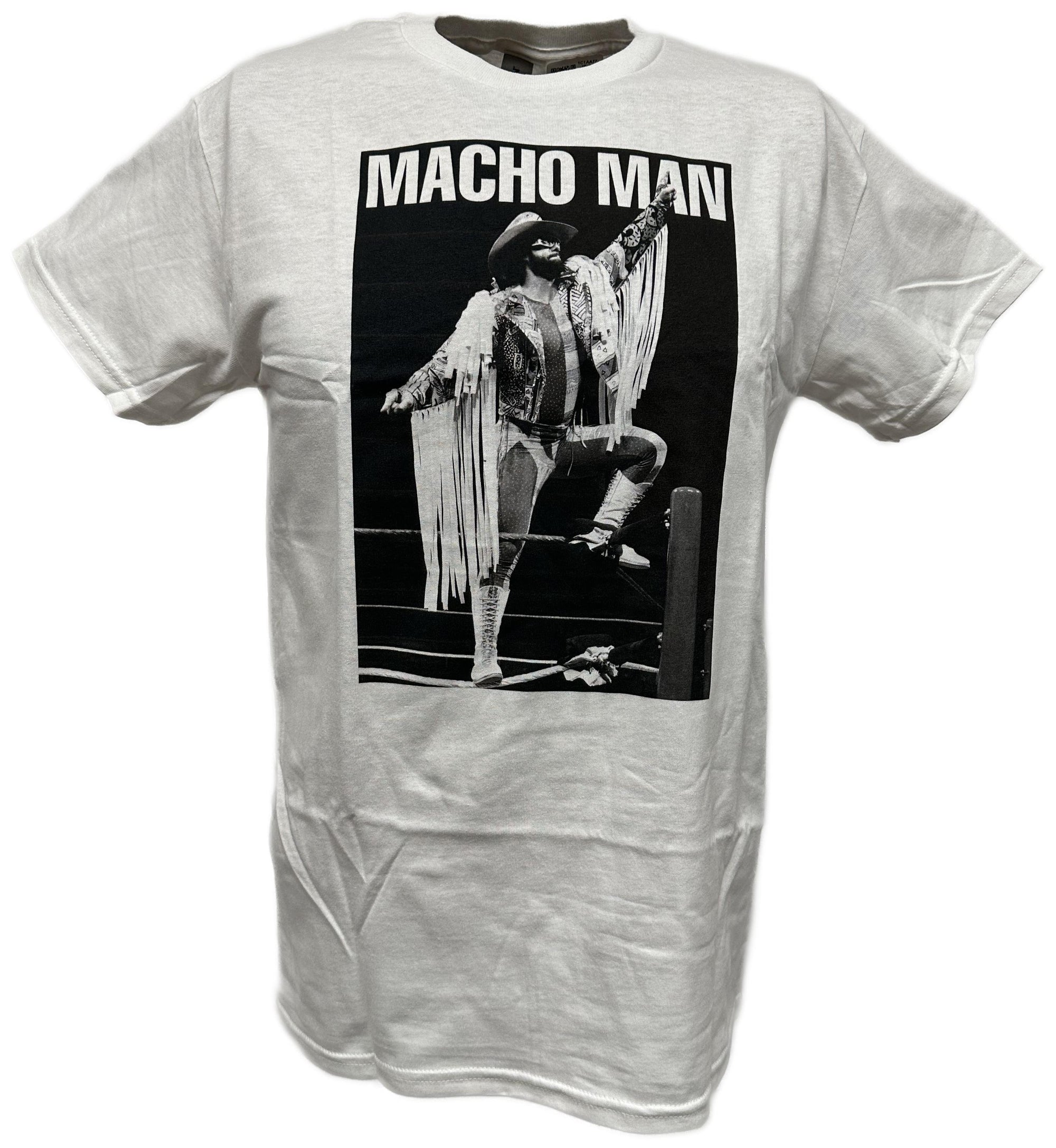 Macho Man Randy Savage Definitive Superstar WWE Mens White T-shirt