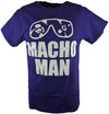Macho Man Randy Savage White Logo Sunglasses Puple Kids Boys T-shirt