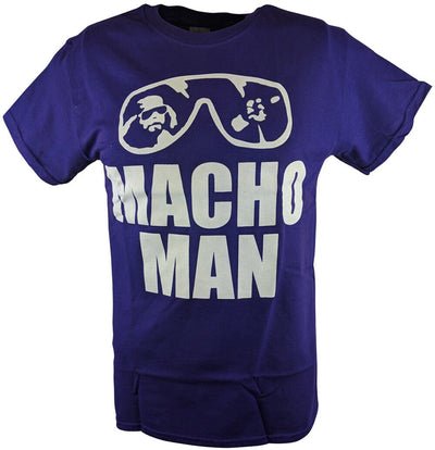 Macho Man Randy Savage White Logo Sunglasses Purple Kids Boys T-shirt