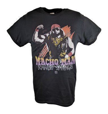 Macho Man Randy Savage Bicep Pose WWE Mens Black T-shirt