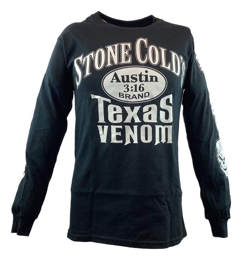 Load image into Gallery viewer, Stone Cold Steve Austin Long Sleeve Texas Venom 101 Proof Mens T-shirt
