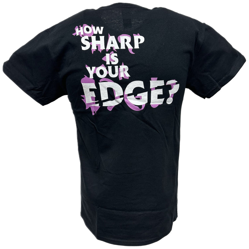 Load image into Gallery viewer, Edge WWF How Sharp Is Your Edge Mens Black T-shirt
