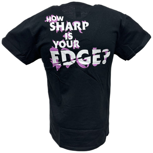 Edge WWF How Sharp Is Your Edge Mens Black T-shirt