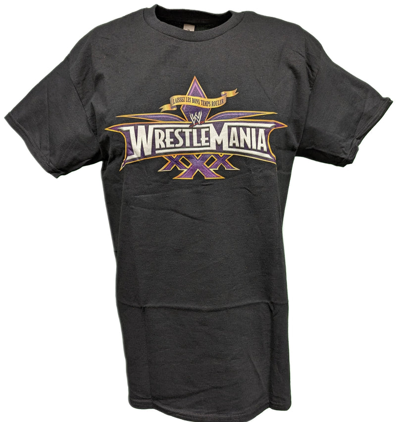 Load image into Gallery viewer, WrestleMania 30 XXX WWE Logo Mens Black T-shirt
