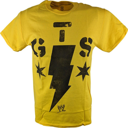 CM Punk GTS Lightning Stars Yellow WWE Mens T-shirt – Extreme Wrestling ...