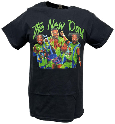 The New Day Green Name Black T-shirt