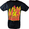Bam Bam Bigelow Flames WWE Mens Legends T-shirt