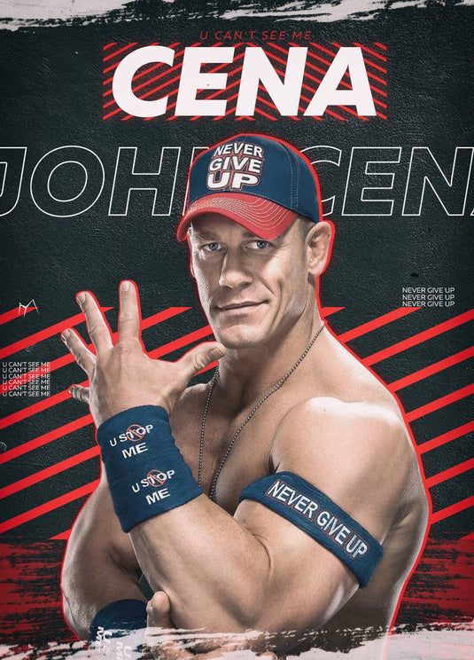 John Cena U Can't Stop Me Blue Headband Wristbands Set