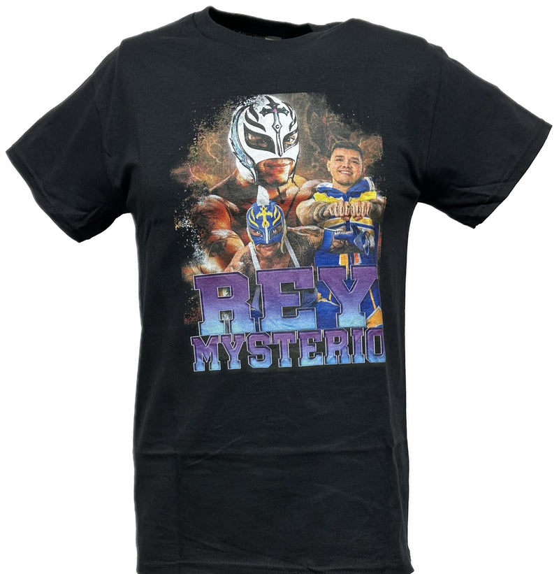 Load image into Gallery viewer, Rey Mysterio and Dominic Tag Team Men&#39;s Black T-shirt
