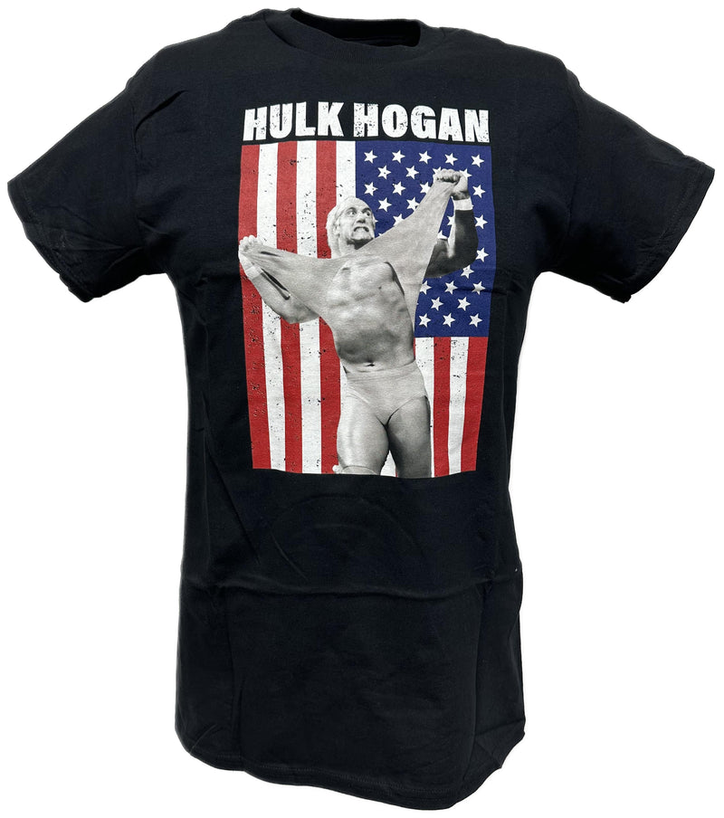 Load image into Gallery viewer, Hulk Hogan USA American Flag WWE Mens T-shirt

