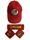 John Cena Red-Gold U Can't C Me Baseball Hat Headband Wristband Set