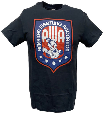 AWA Logo American Wrestling Alliance Black T-shirt