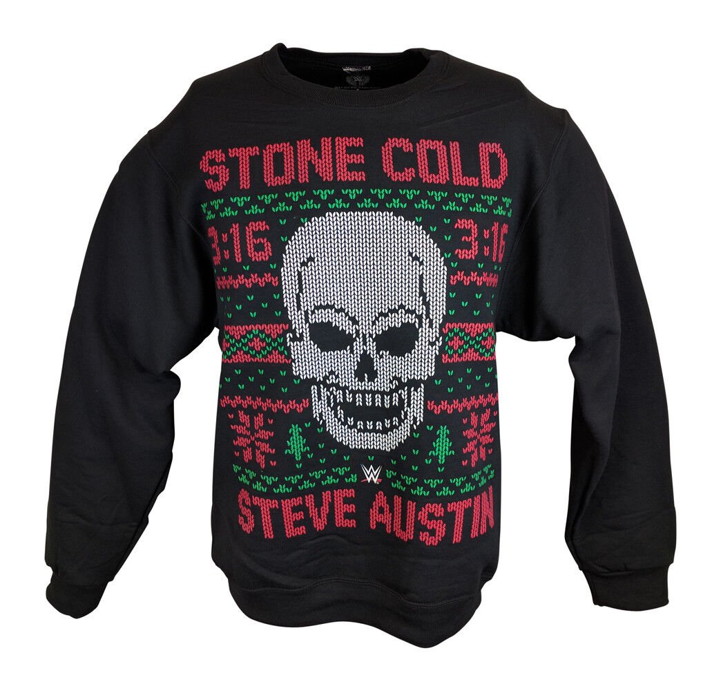 Stone Cold Steve Austin 3:16 WWE Ugly Christmas Mens Sweater Sweatshirt