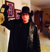 Large Oversized Round Felt Black Hat for Undertaker Costume