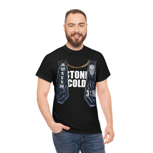 Stone Cold Steve Austin Mock Vest Black T-shirt