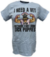 Macho Man Randy Savage Sick Puppies Heather Blue T-shirt
