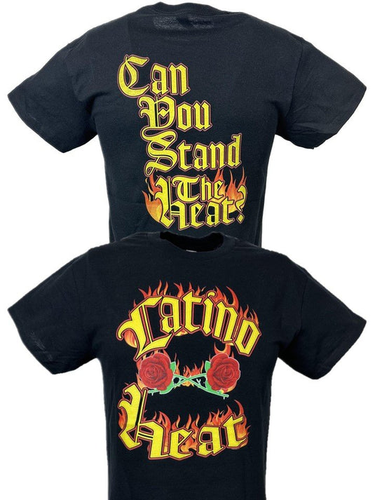 Eddie Guerrero Latino Heat Caliente Fire Roses Mens Black T-shirt
