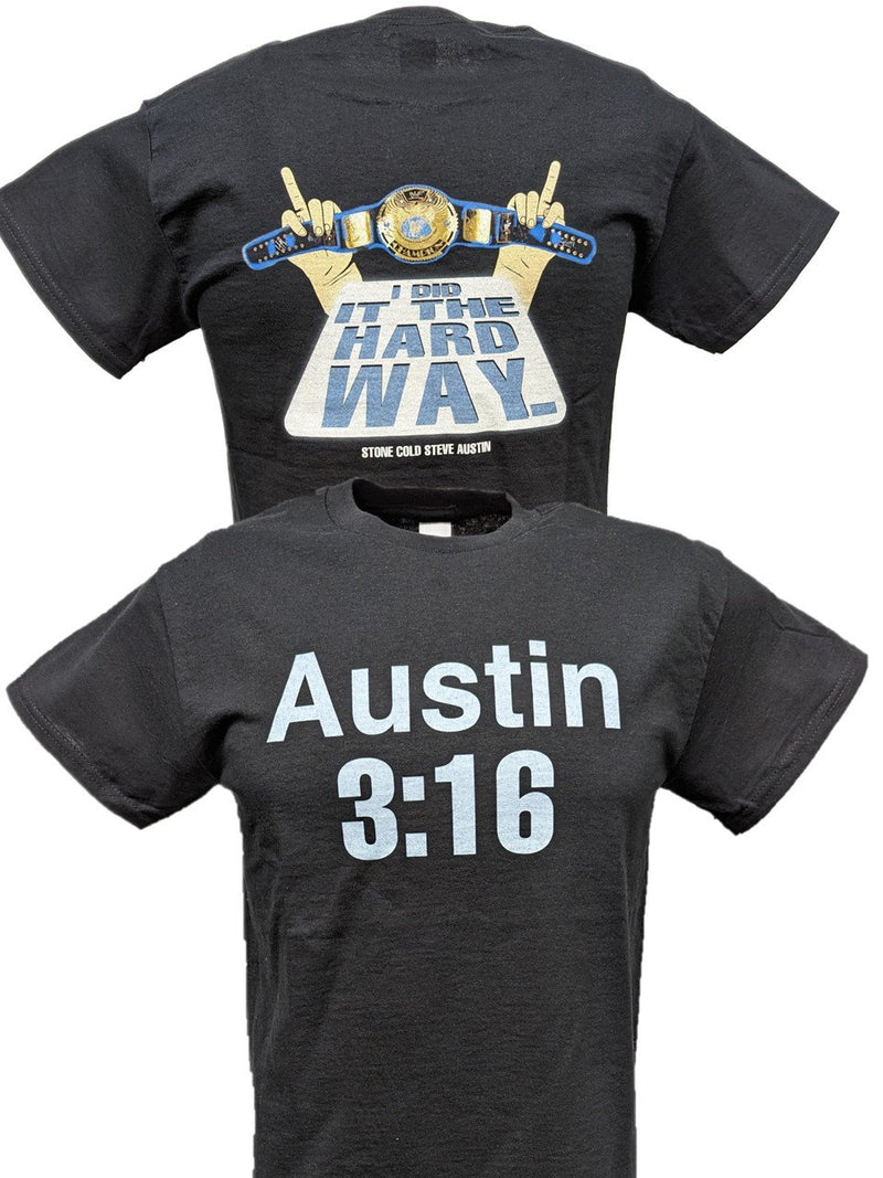 Load image into Gallery viewer, Stone Cold Steve Austin 3:16 Hard Way Mens Black WWF T-shirt
