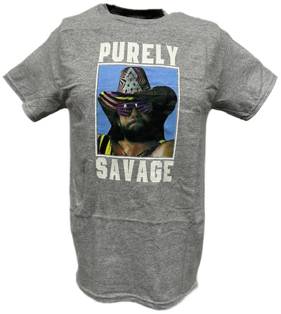 Macho Man Purely Savage Mens Grey T-shirt