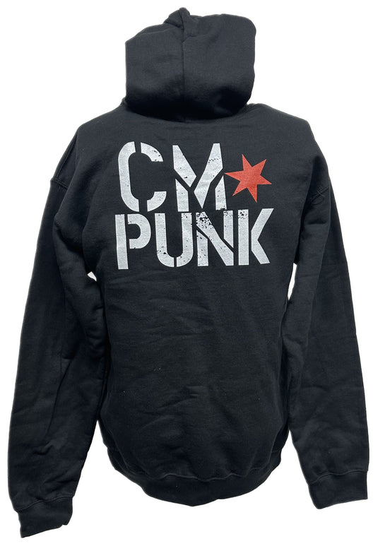 Return of CM Punk Blue Logo Black Pullover Hoody